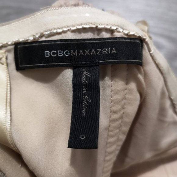 BCBGMaxAzria Champagn Full Length Gown Dress - Picture 2 of 6